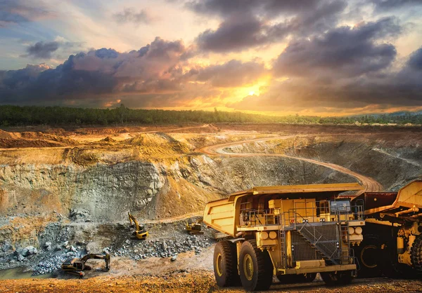 depositphotos_330015372 stock photo yellow dump truck loading minerals